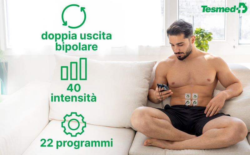 doppia uscita bipolare, 40 intensità, 22 programmi