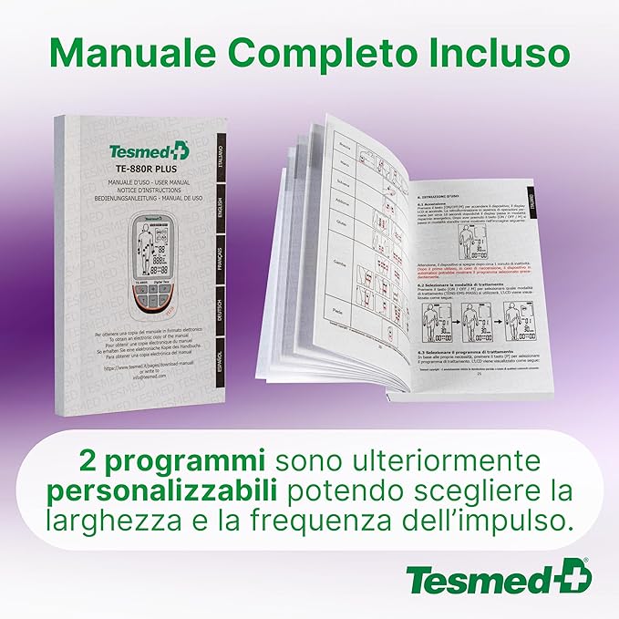 manuale completo incluso, 2 programmi personalizzabili