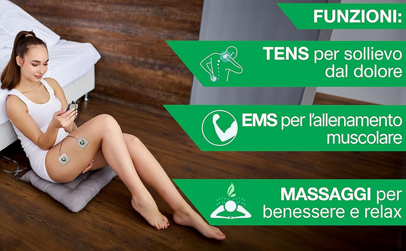 funzioni: tens, ems e massaggi