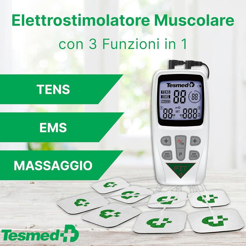 3 funzioni in 1, tens, ems, massaggio