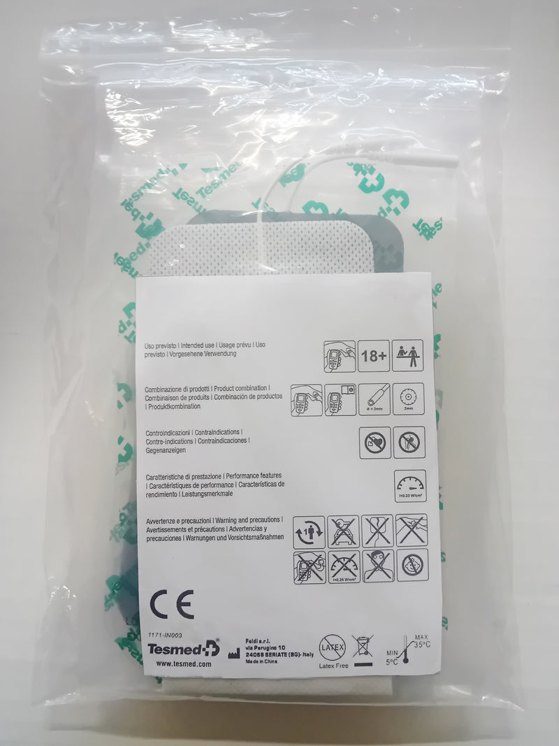 busta contenente elettrodi top equipment e foglio illustrativo